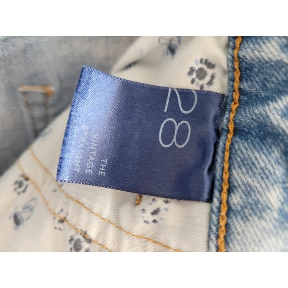 Anthropologie Pilcro The Vintage Straight Jeans, Ruffle Distressing, Sz 28 BOHO - Picture 6 of 10